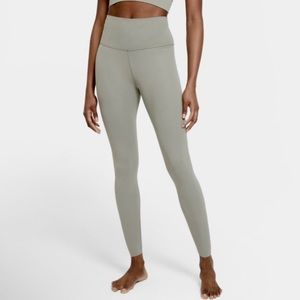 New Nike Yoga Training High Rise 7/8 Light Athletic Green Stone Dri-fit Tights